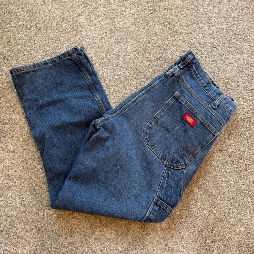 Dickies Mens Carpenter Jeans Blue Denim Relaxed Fit Straight Leg 36x30 Utility